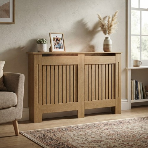 Rustic brown radiator cover - rustic,