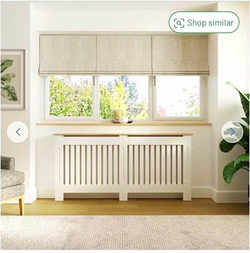 White slatted rectangular - white,