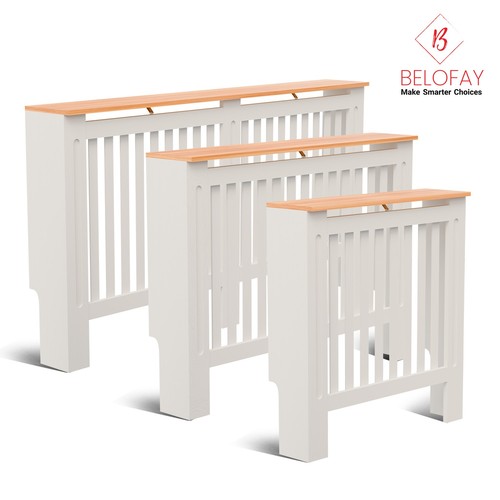 White radiator cover - white,