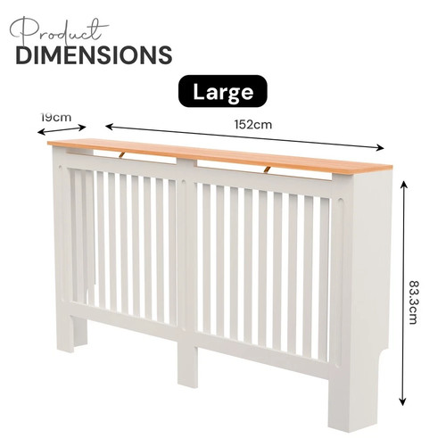 White radiator cover mdf - white,