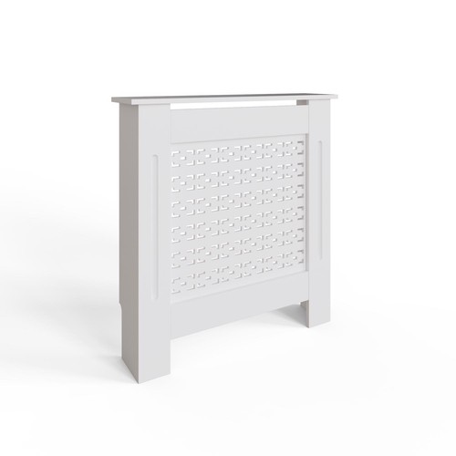 White radiator cover geometric - white,
